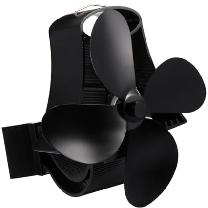 Mipcase Ventilatore per Stufa a Energia Termica 4 Pale in Lega di Alluminio