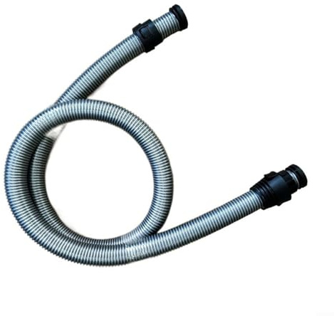 UTTASU Staubsaugerschlauch für Miele Verlängerungs-Set mit 360-Grad-Drehgriff, 2 m Länge, 38 mm Durchmesser, kompatibel mit C1, C2, C3 S-Serie, silberfarbenes Kunststoffrohr mit Saugsteuerung