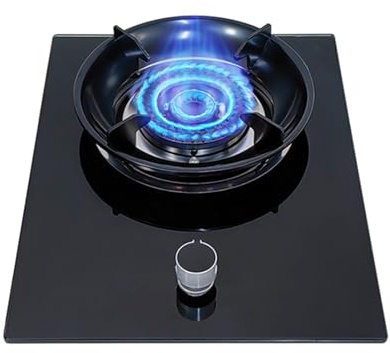 FITIOS Gas Hob, Gas Stove 1 Burner,4.2kW Tempered Glass Cooktop,Stepless Flame Control And Thermocouple Protection,For Yacht Camping Outdoor Cooking(LPG)(NG)