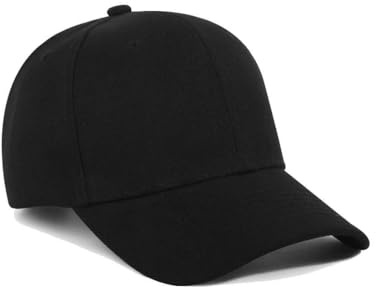 GNALIA Casquette Enfant, 1 Pièce Casquette De Baseball Réglable, Protection Uv, Coton, Noir, Taille M, Pour Garçons Et Filles