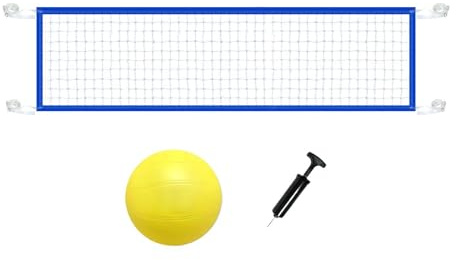 Pool volleyboll nät justerbart 15 – 9,8 m | vattenvolleyboll set för simbassäng strand trädgård | polyester ABS hållbart ersättningsnät med valfritt pump för fotboll och pump | utomhus sommar
