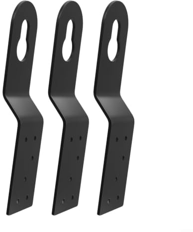 Perno de anclaje permanente de aluminio de alta resistencia para cuerdas de seguridad y sistemas de arnés, construcción de madera, color negro, 3 piezas