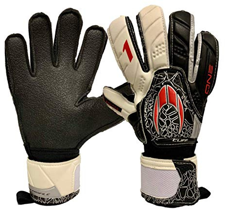 HO Soccer One Flat Turf Black Legend - Guanti da Portiere, Unisex, da Adulto, Unisex - Adulto, 0510753, Nero/Bianco, 8