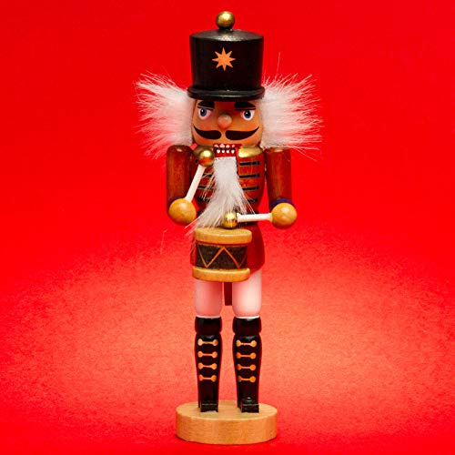 SIKORA NK-H Deko Nussknacker Figur aus Holz Verschiedene Motive 2 Größen, Größe:Höhe ca. 18 cm, Farbe/Modell:H01 Trommler