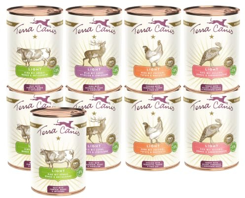 Terra Canis Kennenlernpaket L - Light, 9x400g I Premium Hundefutter in 100% Lebensmittelqualität Aller Rohstoffe I Reichhaltig & gesund I Allergenarm & glutenfrei