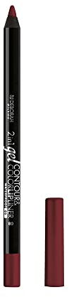 Deborah Milano - Matita Labbra 2 in 1 Gel Contour&Color, 08 Deep Cherry, Finish ad Alta Pigmentazione e Ultra-Scorrevole, Waterproof e a Lunga Durata, Dona Intensità e Definizione, 1.3 gr