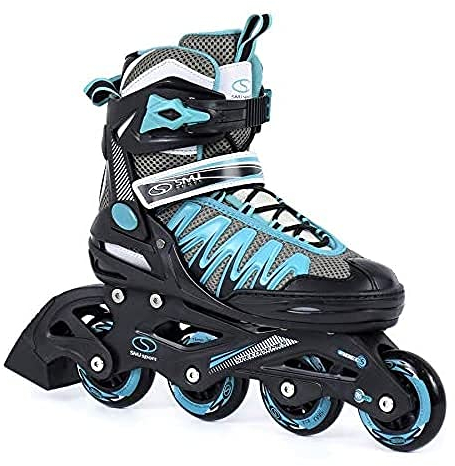 SMJ sport Damen Inliner Inlineskates Skates 82A ABEC5 Fitness PW-150 Türkis (39)