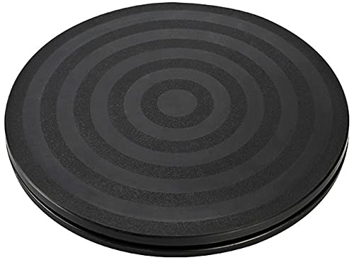 Tucireat 1 Pezzi 360 Gradi Multiuso Giradischi Piattaforma Rotante Nera Supporto Girevole Base Rotante per Giradischi Mobile Giradischi Base Girevole per TV Porta TV Girevole Piatto Girevole