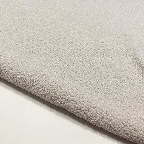 Yimihua Plüschstoff Hochwertiger, verschleißfester Teddy-Samt-Stoff Kleidung Spielzeug fleecestoff Stoff zum nähen Kinder,160 * 50cm (Color:Creme Farben)