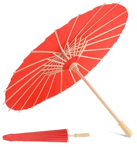 Sonnenschirm Aus Reispapier, Asiatischer Sonnenschirm, Papierschirm Sonnenschirm, Papier Sonnenschirm, Japanischer Chinesischer Art-Papiersonnenschirm, Regenschirm Für Hochzeit, Brautpartys 60*42.5cm