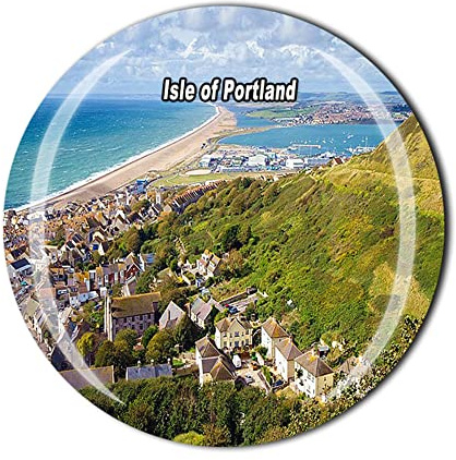 Isle of Portland UK Kühlschrankmagnet, 3D-Kristall-Tourist, Souvenir, Geschenk-Kollektion, Kühlschrank-Magnet-Aufkleber