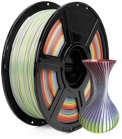Flashforge PLA Seide 3D-Drucker-Filamente, 1,75 mm, Regenbogen, 1 kg