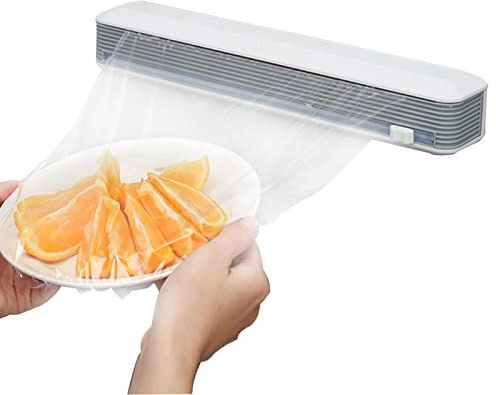 ZCSXK Film étirable, Coupe-Film Alimentaire Robuste, pour Film Alimentaire, Papier d'aluminium, boîte Rangement et Coupe pour Film Alimentaire Mural Cuisine
