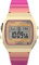 Timex T80 Unisex-Armbanduhr, 36 mm, rosa Kunstharzarmband, digitales Zifferblatt, goldfarbenes Gehäuse TW2V74400