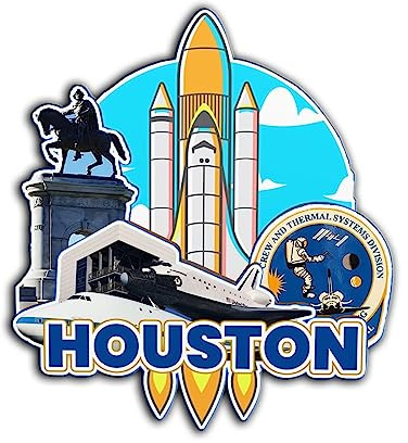 Orlybar Houston Texas USA Magnet Kühlschrankmagnet Holz 3D Sehenswürdigkeiten Reise Sammlerstück Souvenirs Dekoration handgefertigt -3091