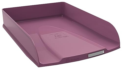 Exacompta - Réf. 11138D - Lot de 6 corbeilles à courrier COMBO STYLI Skandi - pour documents au format A4+ - dim 34 x 25 x 6,5 cm - porte étiquette - peut contenir 500 feuilles - couleur vieux rose