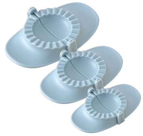 FIBOUND 3 Pieces Plastic Dumpling Mould, Dumpling Machine, Manual Pierogi Press Mould, Plastic Ravoli Moulds, Dumpling Press for Making Dumplings, Pot Stickers, Pie
