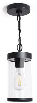 LEDKIA LIGHTING Lámpara Colgante Exterior Silphco Negro E27