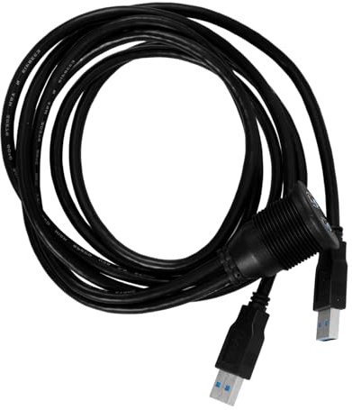 DRESSOOS Dual USB 3.0 Einbau Verlängerungskabel 1m Bündig Montierbarer USB Anschluss Fürs Auto Für Boot Motorrad Anhänger