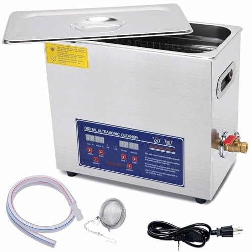 MIAOMI Ultrasonic Cleaner 6L Professional Ultrasonic Cleaner Stainless Steel Heated Ultrasonic Cleaner 120W Ultrasonic(110v)