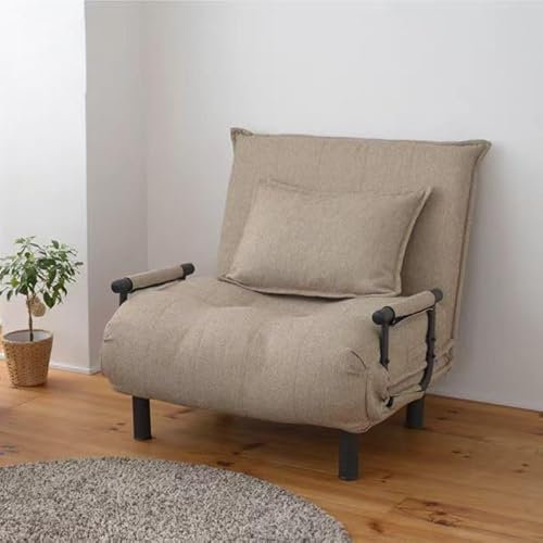 Umwandelbarer Schlafsofa mit verstellbarem Freizeit-Chaise für Wohnung/Büro/Zuhause, Einzelperson, Chaiselongue, Couch mit Kissen