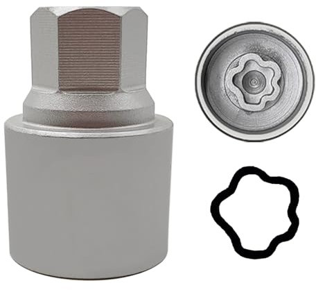 JEUCLEL 041 Wheel Locking Nut Key Socket Compatible with BMW Series, (Socket OD 29mm - ID 25mm), Wheel Anti-Theft Lug Nut Removal Tool, Anti-Theft Screw Remover