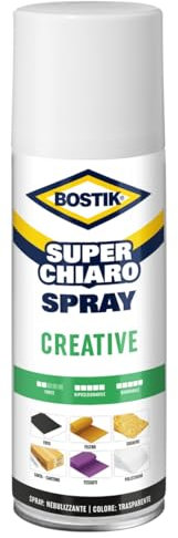 Bostik Superchiaro Spray Creative, Adesivo liquido spray trasparente per numerose applicazioni creative 500 ML