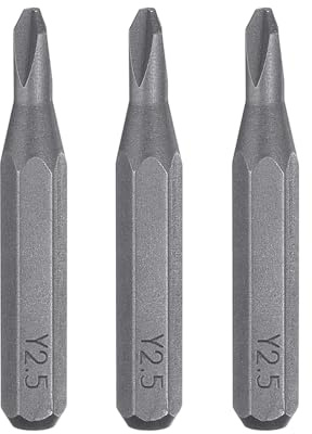 QUARKZMAN 3 Stück Y2 5 Tri Wings Schraubendreher 4mm Sechskantschaft 28mm/1 | Bit Set, Bitsatz 1 Zoll Länge Magnetisch 3 Punkt Y förmiger Kopf Sechskant Bits S2 Stahl Werkzeugset Akkuschrauber
