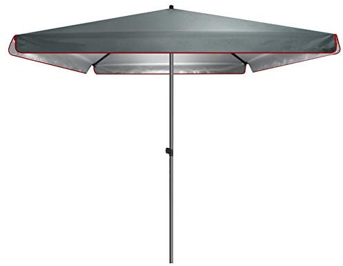 HUIBBGO Parasol de terrasse Portable avec mât en Acier, Parasol de Plage Anti-UV, Hauteur réglable, pour Pique-Nique, terrasse, Jardin, Parasol rectangulaire étanche, 2,0 × 2,0 m/6,6 × 6,6 pi