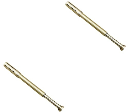 SHERCHPRY 2 Piezas palo de moxibustión Gancho músculo cálido cuerpo herramienta llave varilla de masaje moxa palo de fumigacion moxa palo de moxa corporal suministros de salón latón Dorado