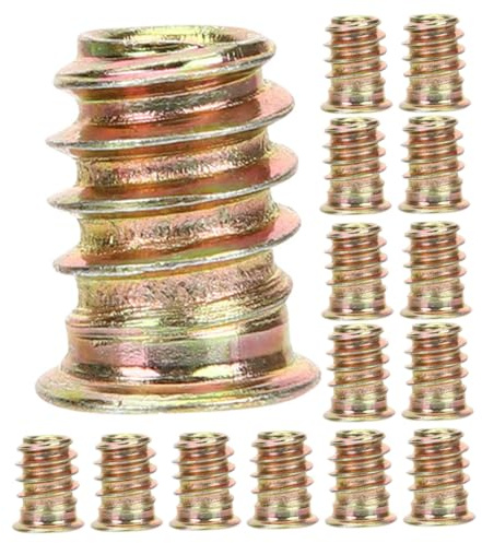 Yardenfun 40 Piezas Roscado al para Muebles de Madera de Tuercas Embutidas para Fiable Trabajos de Carpintería Diy