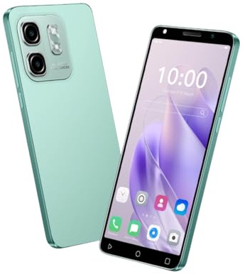 PrzTIk Hot50Pro Téléphone Portable Pas Cher, écran HD 5,0, 16 Go de ROM (Extensible à 128 Go), Grande Batterie de 3500 mAh, Reconnaissance faciale/WiFi/GPS/téléphone Android (Vert)
