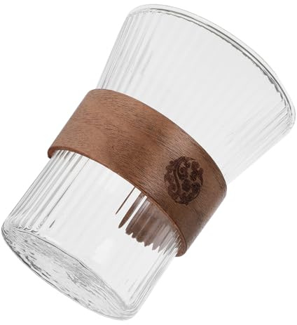 SAFIGLE Vaso de Vidrio Transparente para Cepillos de Dientes Reutilizable y Multifuncional con Diseño Ergonómico para Enjuague Bucal y Bebida Baño y Hogar