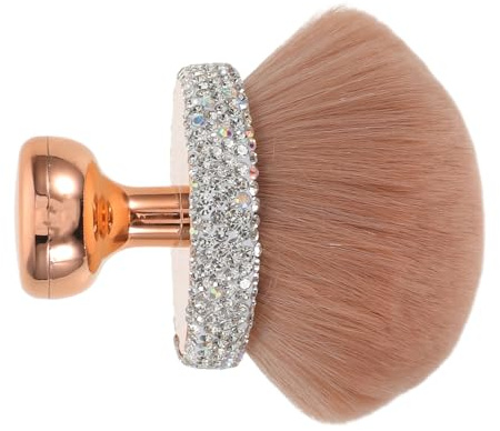 BIUDECO Rhinestone Mushroom Head Makeup Brush Mjuk Tät Blush Puderborste för Ansikte Multifunktionell Sminkborste för för Resor och Festliga Looks