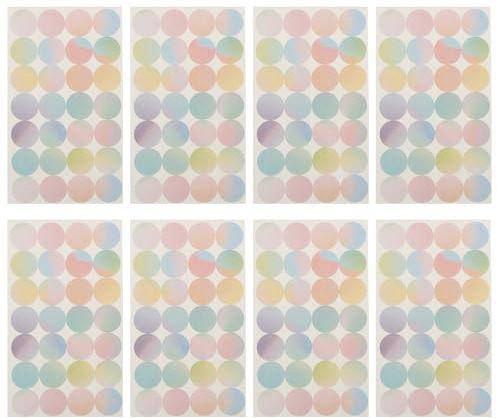 MAGICLULU Autocollants de Renforcement pour Perforations de Papier, 16 Feuilles, Format Petit, Adhésifs Résistants pour Anneaux de Classeur, Étiquettes Autocollantes Décoratives, Usage
