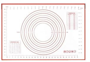 Tappetini stendipasta Tappetino da forno in silicone for stendere la pasta con misura, antiaderente, spesso, for fondente, rivestimento for