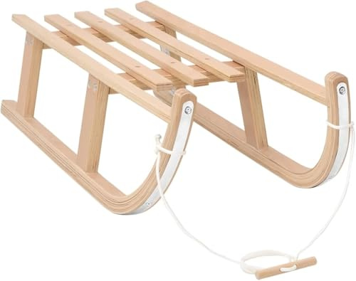Trineo de nieve de 90 x 36,5 x 25 cm. Madera contrachapada