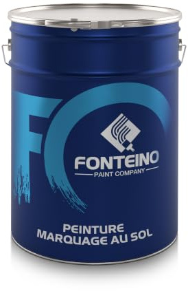Fonteino Peinture de marquage sol - Traçage routier, de chantier, de parking, de marche d'escalier - Jaune 5L