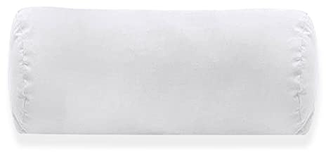 CHILIMILII Hollow Fibre Round Bolster Pillow, Neck Bolster Pillow Roll, Round Pillow for Lower Back, Knees, & Neck Support Cylinder Pillows, Supports Effectively, Alleviates Pain (Large 20 x 60 cm)