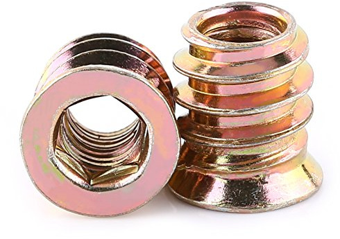 Holzeinsatz Muttern, 20 Stück M6 / M8 / M10 Zinklegierung Möbel Hex Antrieb Nuss Gewindeeinsatz Holzeinsatz Muttern Sortiment Gewindeeinsatz Holz Hex Antriebsmutter (M6 x 13 mm)