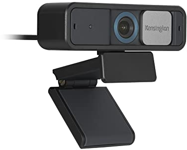 Kensington W2050 Pro 1080p Webcam con Messa a Fuoco Automatica, Alimentazione USB, 2 Microfoni con Riduzione del Rumore Incorporati, Obiettivo Zoom Grandangolare di Qualità HD, Fotocamera Digitale