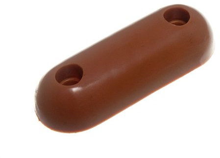 One Stop DIY Lot de 10 tampons ovales en caoutchouc pour lunette WC avec vis Marron clair 60 x 22 x 12 mm