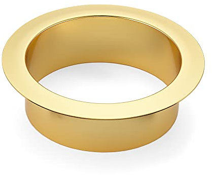 Sugatsune/LAMP® (Giappone) - Copertura di alta qualità per cestino dei rifiuti, ø 136 mm, per montaggio in piano di lavoro, passacavi in acciaio INOX massiccio