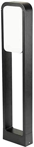 Poste de lámpara de jardín de bolardo LED moderno, lámpara de jardín LED de 20 W Lámpara de pie de aluminio impermeable al aire libre para garajes de jardín Luz de camino de entrada de terraza, 50 cm