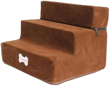 kowaku Hundetreppe Leiter Katzentreppe Hunderampe Waschbar Abnehmbare Tragbare Schwamm Hundeleiter Haustier Stufen für Indoor Auto Couch Hochbett