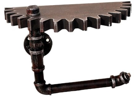 GOOHOCHY Schwarze Zahnrad Wanddekoration und Eisen, 1 Stück