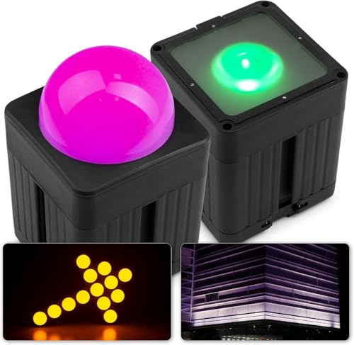 BeamZ Pro KUBE20BK Akku LED Spot 2er Set inkl. Zubehör, IP65 Uplight Outdoor und Indoor, Wireless DMX, Licht Baustein-System mit 20 Watt RGBWA-UV-LEDs, Disco Licht - Schwarz