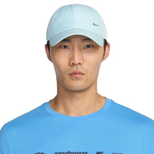 Nike Unisex Hat Cap, Glacier Blue/METALLIC Silver, M