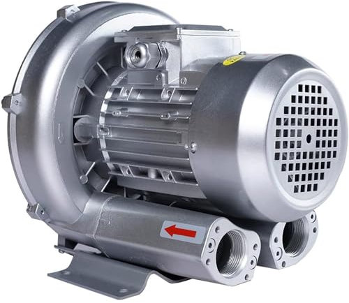 Regeneratives Gebläse für Aquakulturen, einphasige industrielle Hochdruck-Vakuumpumpe zum Blasen oder Saugen von Luft, 120 W/180 W/250 W/370 W/550 W/750 W/1100 W, Wirbelringgebläse, 1100 W/1,48 PS