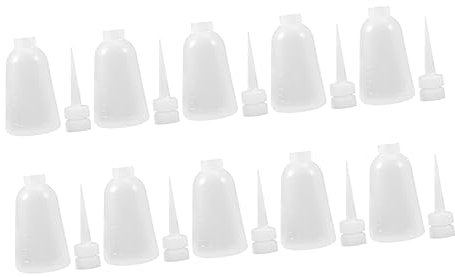 CIYODO 10stücke Öl-quetschflasche Aus Kunststoff Leere Kleberflasche Nähmaschinen-ölspender Auslaufsichere Flexible Flasche Für Lösungsmittel Und Öle